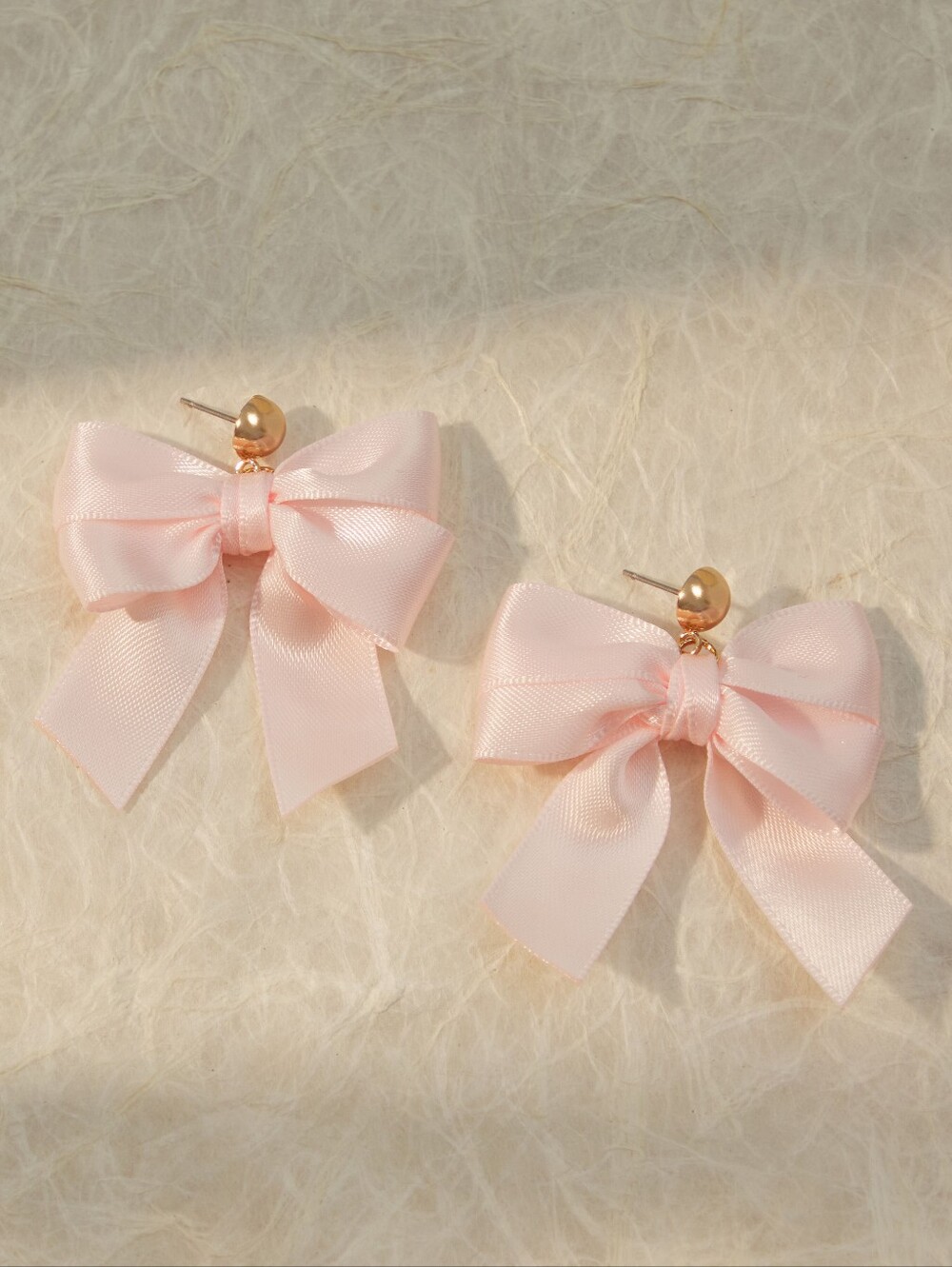 Pink Bow Earrings